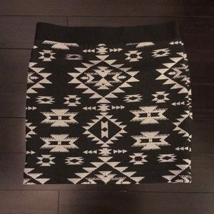 red 23 Aztec Mini Skirt